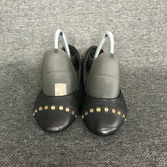 Steve Madden SLOAAN Women's Size 6.5 M Black Gold Studded Slip On Ballet Flats - Picture 4 of 9